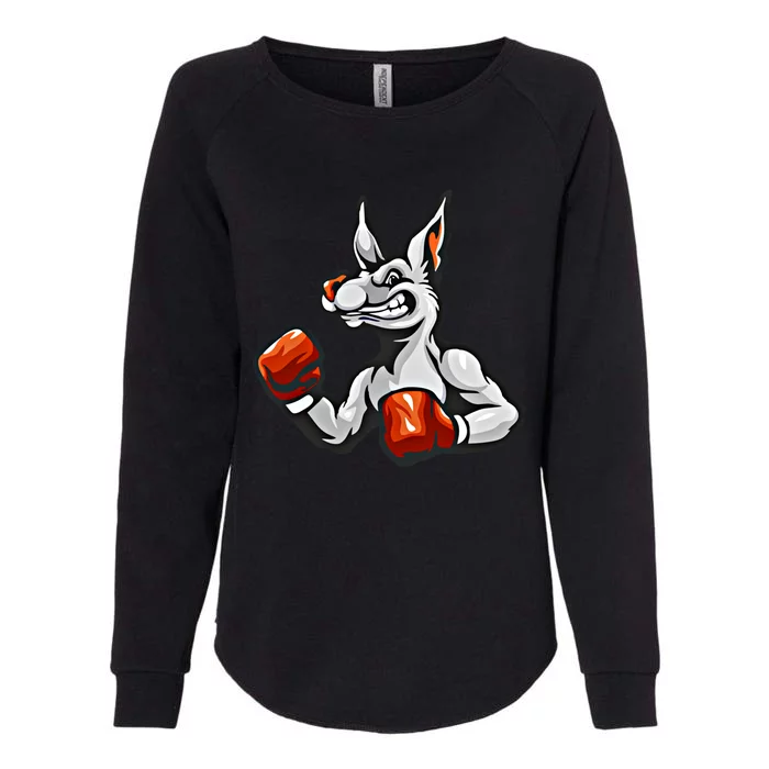 Boxing Kangaroo Humor Sports Boxer Gift Womens California Wash Sweatshirt