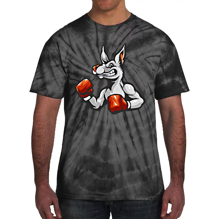 Boxing Kangaroo Humor Sports Boxer Gift Tie-Dye T-Shirt