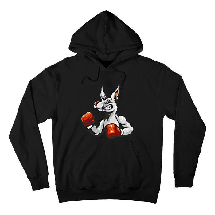 Boxing Kangaroo Humor Sports Boxer Gift Tall Hoodie