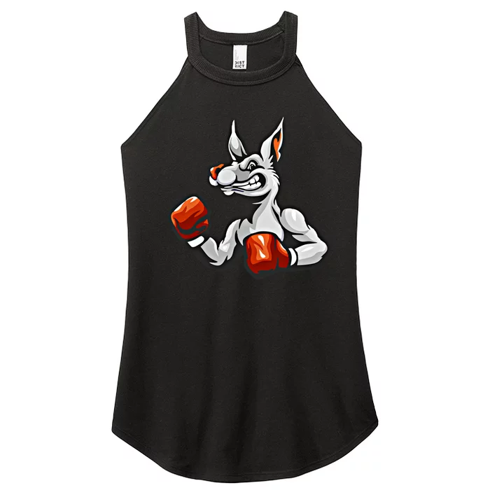 Boxing Kangaroo Humor Sports Boxer Gift Women’s Perfect Tri Rocker Tank