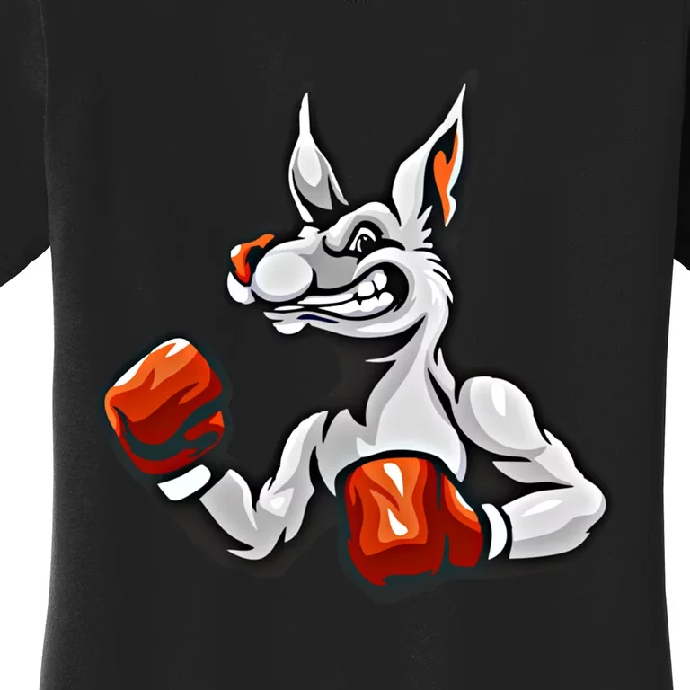 Boxing Kangaroo Humor Sports Boxer Gift Women's T-Shirt