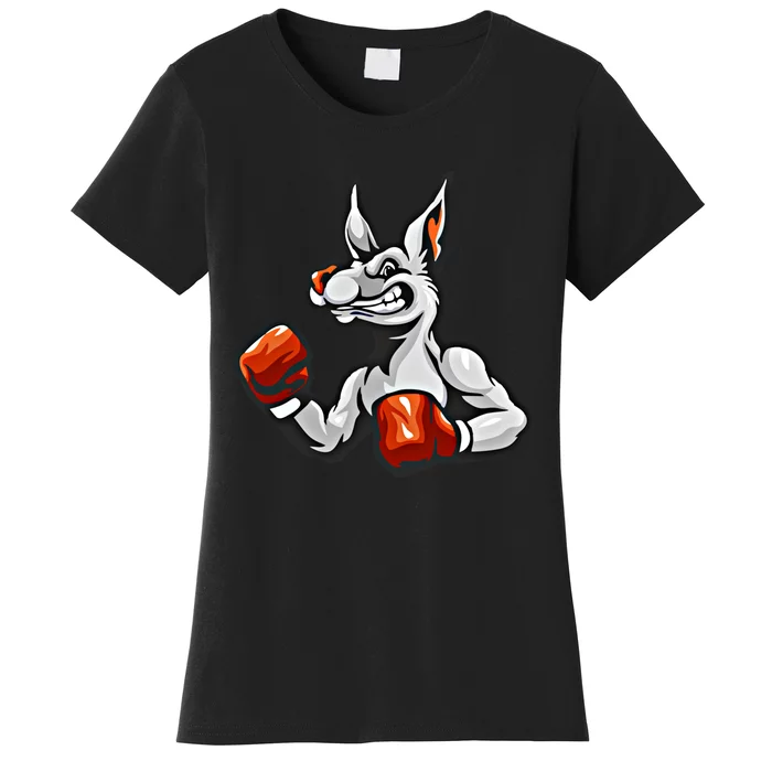 Boxing Kangaroo Humor Sports Boxer Gift Women's T-Shirt