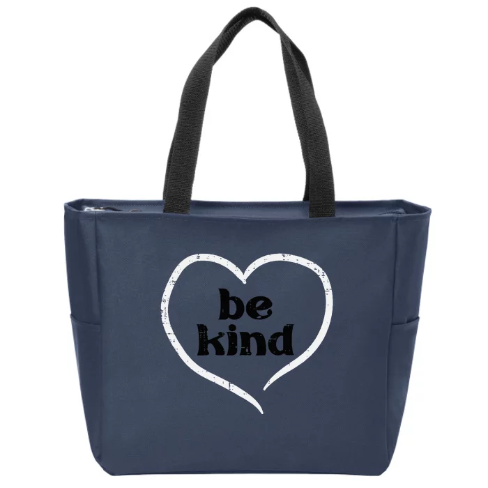 Be Kind Heart Unity Day Orange Anti Bullying Zip Tote Bag