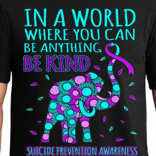 Be Kind Happy Suicide Prevention Awareness Support Graphic Pajama Set