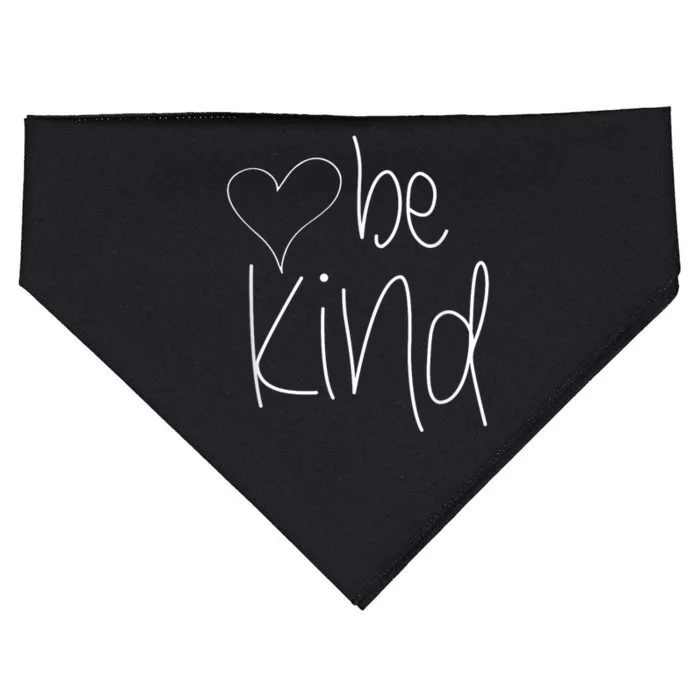 Be Kind Heart Love Blessed Grateful USA-Made Doggie Bandana