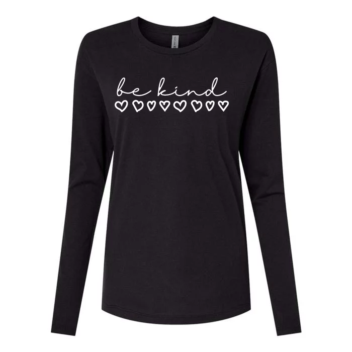 Be Kind Hearts Anti Bullying Womens Cotton Relaxed Long Sleeve T-Shirt