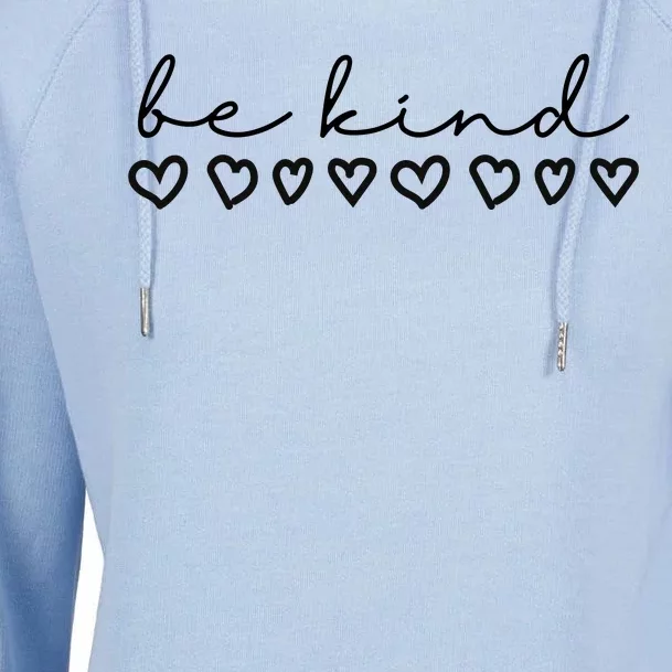 Be Kind Hearts Anti Bullying Womens Funnel Neck Pullover Hood