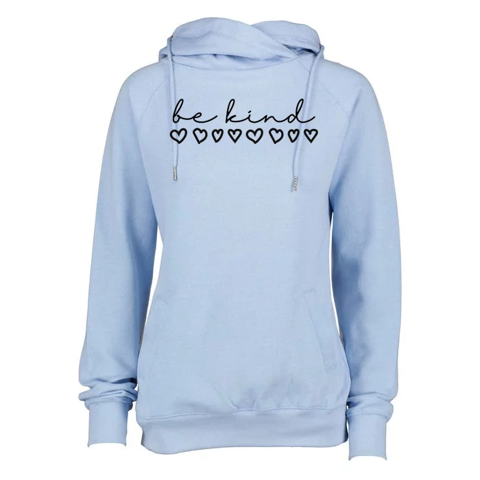 Be Kind Hearts Anti Bullying Womens Funnel Neck Pullover Hood