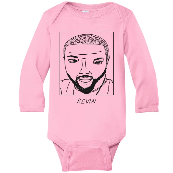 BadlyDrawnCelebsShop Kevin Hart Baby Long Sleeve Bodysuit