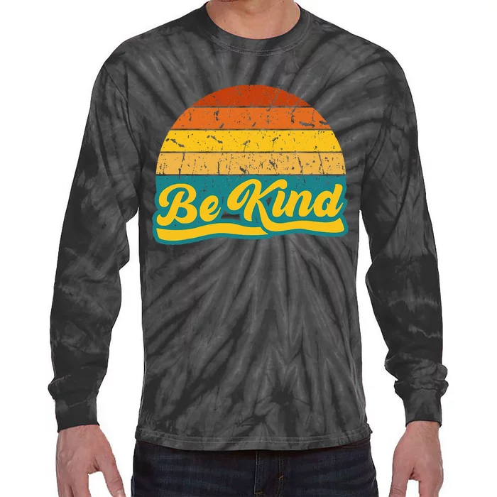 Be Kind Inspiring Design for a Fashionable Movement Tie-Dye Long Sleeve Shirt