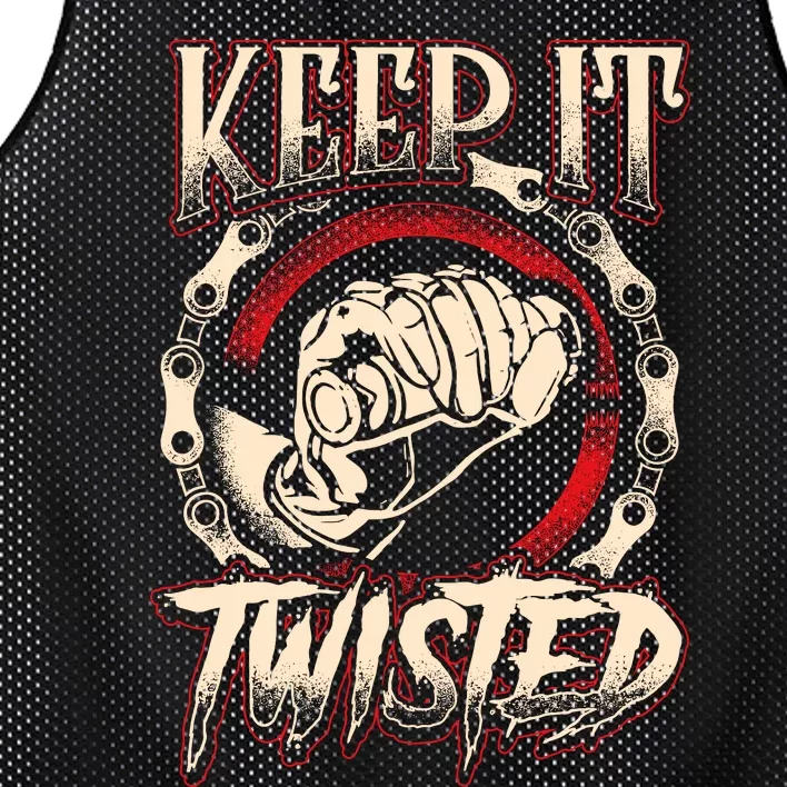 Biker Keep It Twisted Funny Motorbike Dirt Or Racing Mesh Reversible Basketball Jersey Tank