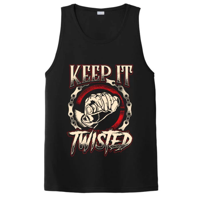 Biker Keep It Twisted Funny Motorbike Dirt Or Racing Performance Tank