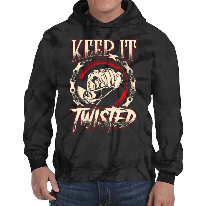 Biker Keep It Twisted Funny Motorbike Dirt Or Racing Tie Dye Hoodie