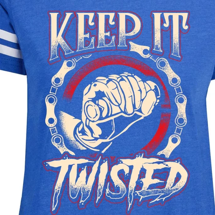 Biker Keep It Twisted Funny Motorbike Dirt Or Racing Enza Ladies Jersey Football T-Shirt