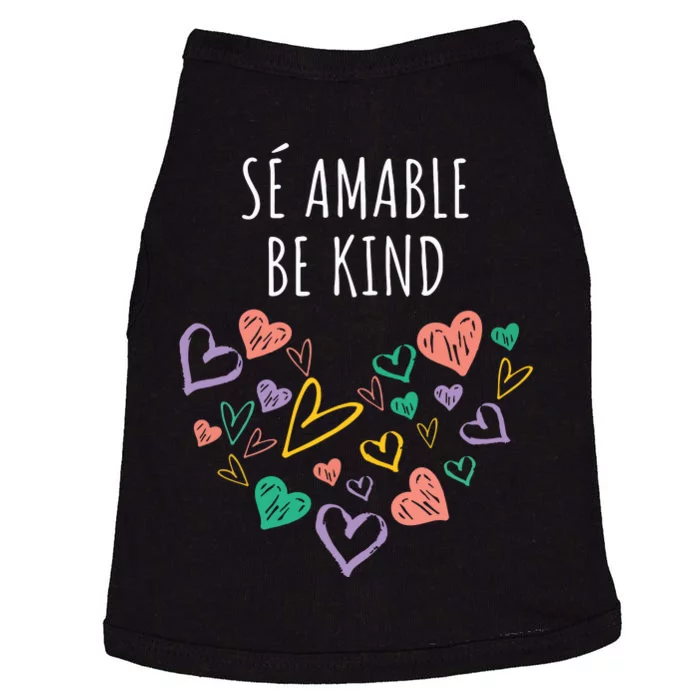 Be Kind In Spanish Se Amable Hearts Girl Inspiring Doggie Tank