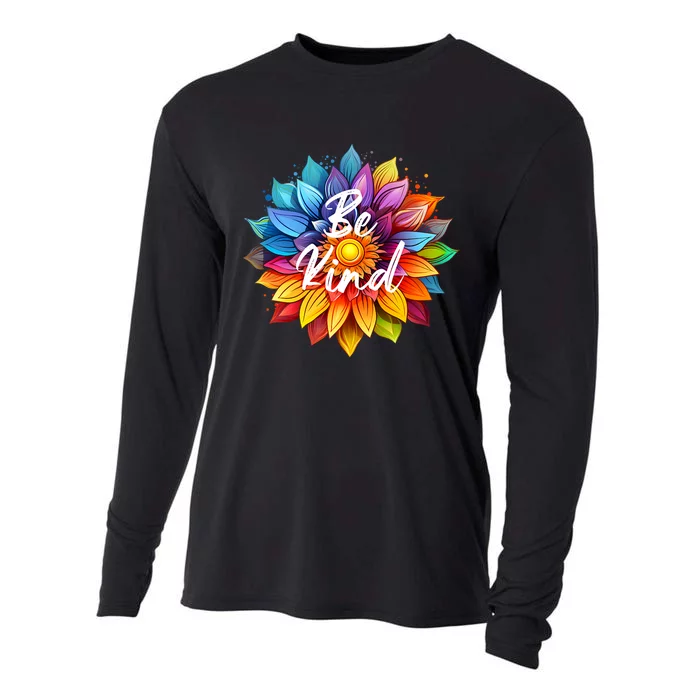 Be Kind In A Colorful Sunflower Cooling Performance Long Sleeve Crew