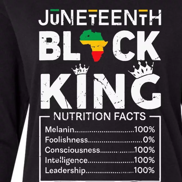 Black King Juneteenth 1865 Independence Day Black Pride Womens Cotton Relaxed Long Sleeve T-Shirt