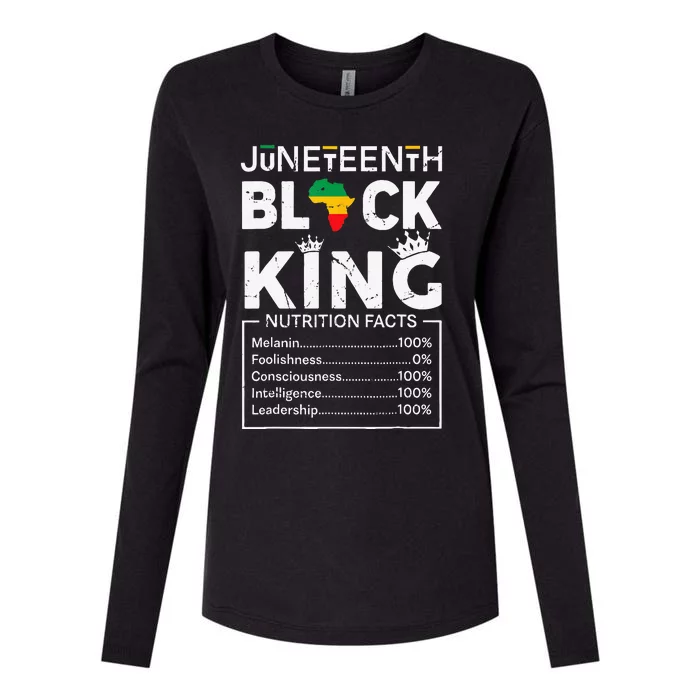 Black King Juneteenth 1865 Independence Day Black Pride Womens Cotton Relaxed Long Sleeve T-Shirt