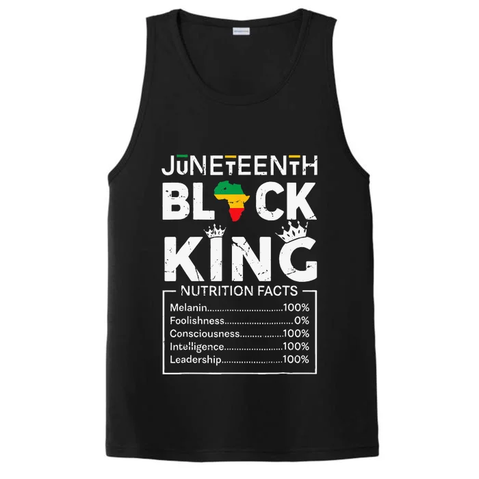 Black King Juneteenth 1865 Independence Day Black Pride Performance Tank