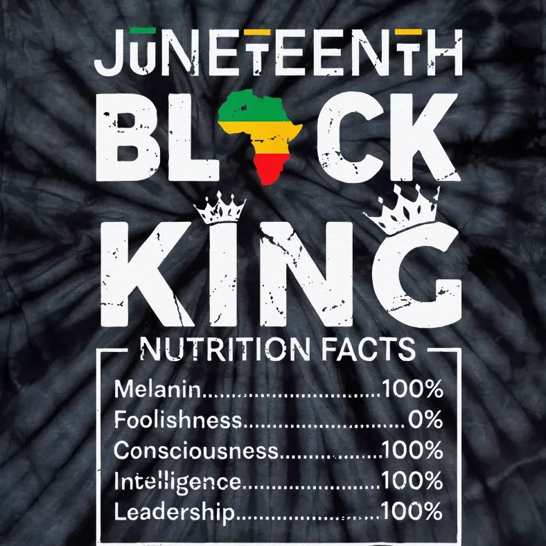 Black King Juneteenth 1865 Independence Day Black Pride Tie-Dye T-Shirt