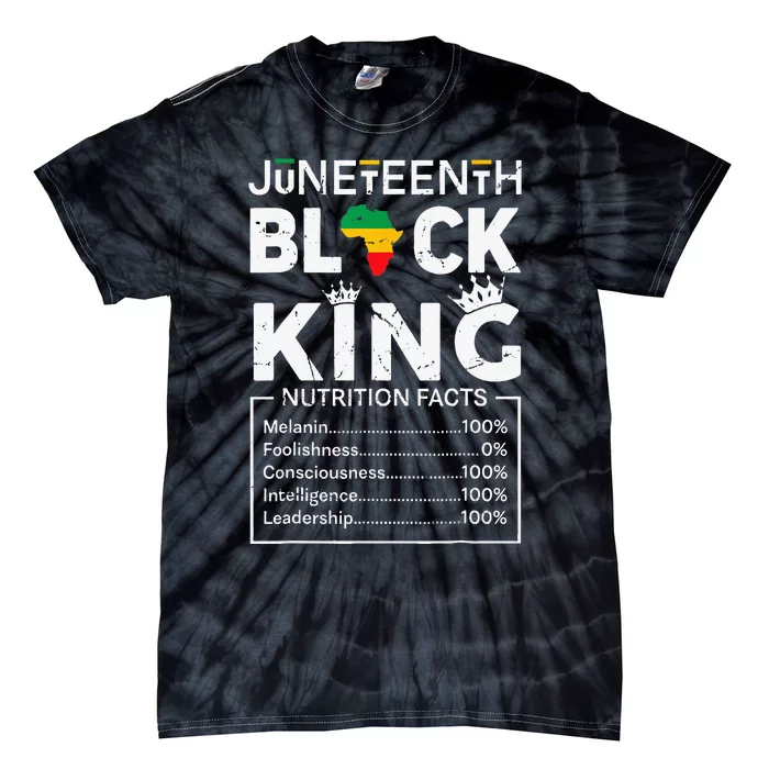 Black King Juneteenth 1865 Independence Day Black Pride Tie-Dye T-Shirt