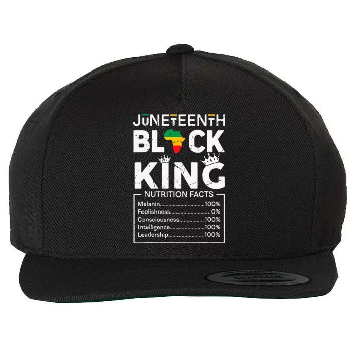 Black King Juneteenth 1865 Independence Day Black Pride Wool Snapback Cap