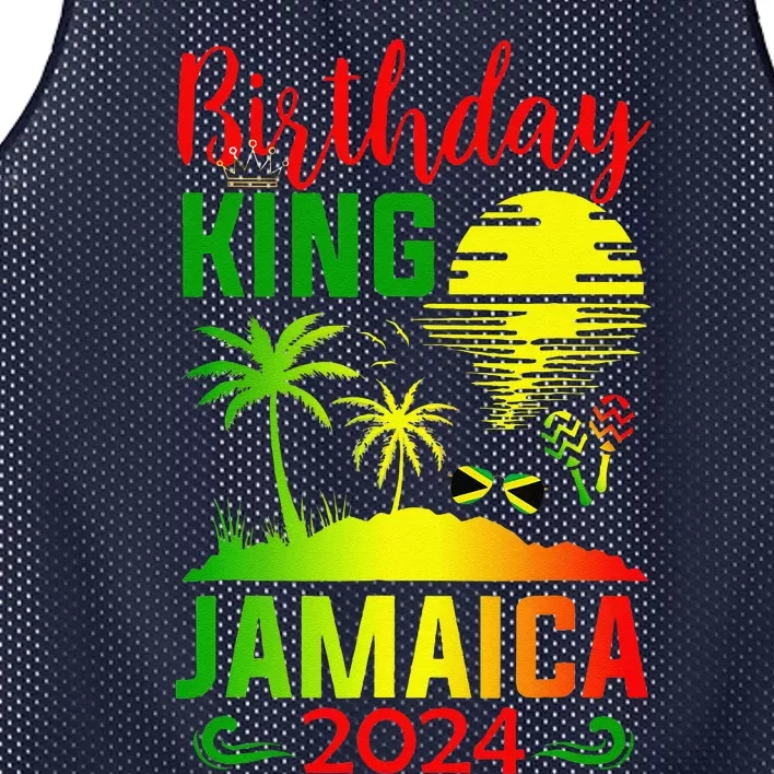 Birthday King Jamaica 2024 Jamaican Vacation Trip Mesh Reversible Basketball Jersey Tank