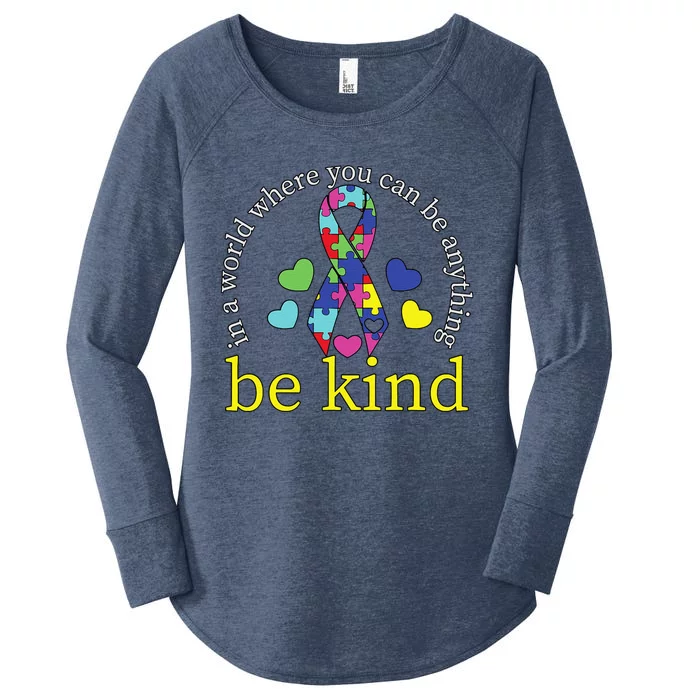 Be Kind Kindness Puzzle Love Autistic Autism Awareness Women's Perfect Tri Tunic Long Sleeve Shirt