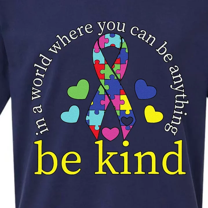 Be Kind Kindness Puzzle Love Autistic Autism Awareness Sueded Cloud Jersey T-Shirt