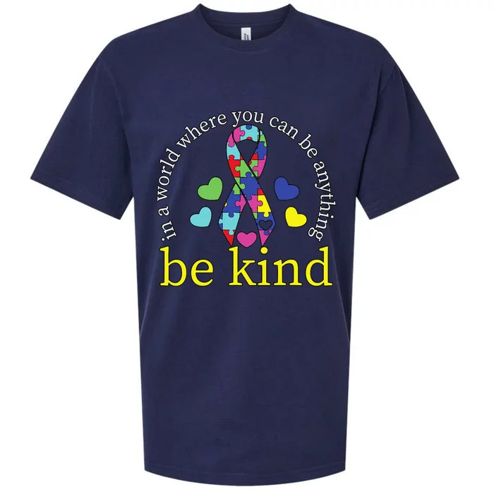 Be Kind Kindness Puzzle Love Autistic Autism Awareness Sueded Cloud Jersey T-Shirt