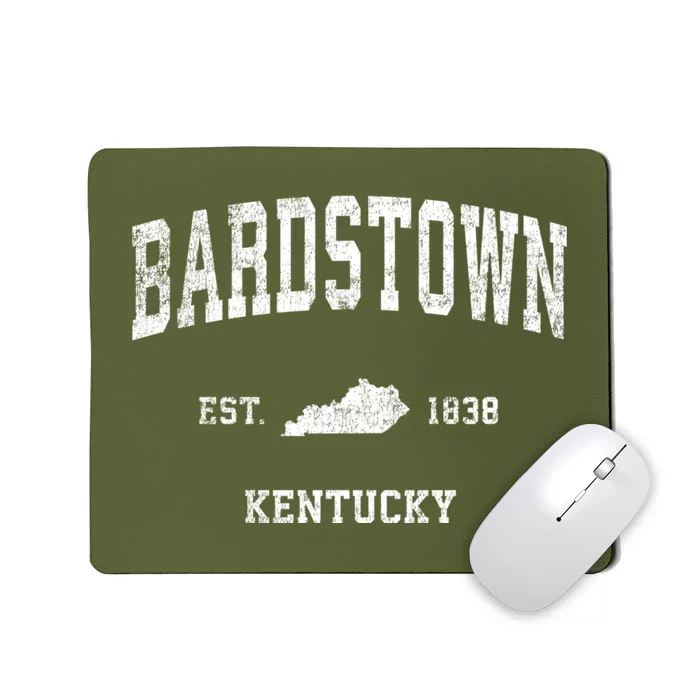 Bardstown Kentucky Ky Vintage Athletic Sports Mousepad