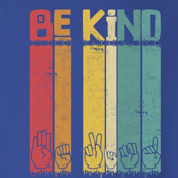 Be Kind Kindness Antibulluing Asl Language Sign Retro Gift Toddler Long Sleeve Shirt