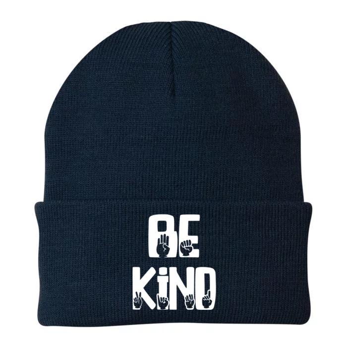 Be Kind Kindness Antibulluing Sign Language Asl Teacher Gift Knit Cap Winter Beanie