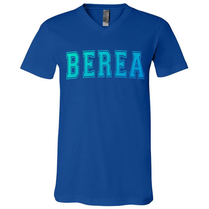 Berea Ky Kentucky Usa Vintage Sports Varsity Style Cute Gift V-Neck T-Shirt