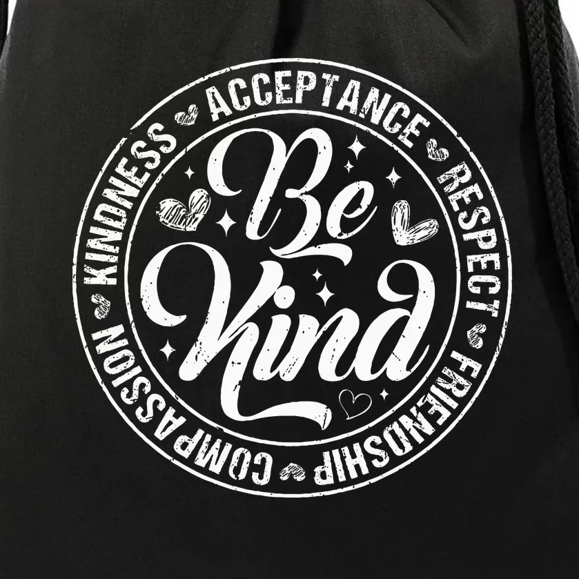 Be Kind Kindness Acceptance End Bullying Unity Day Orange Drawstring Bag