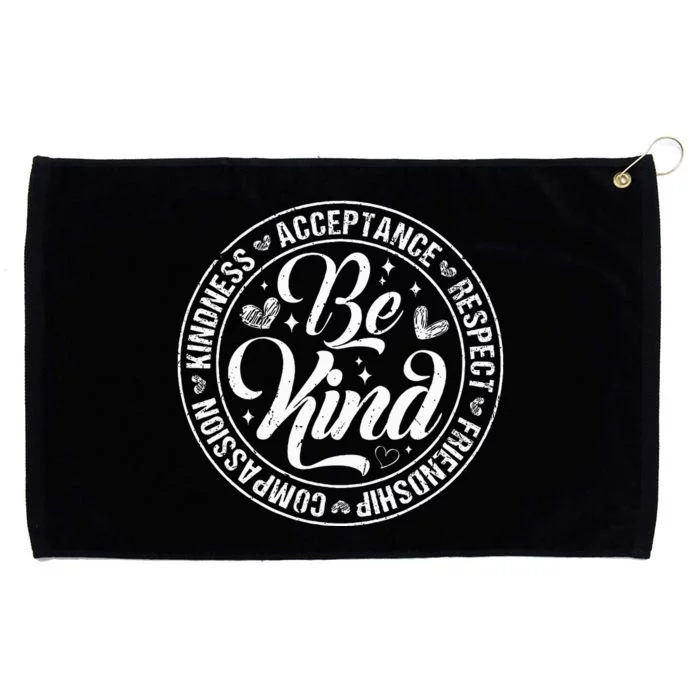 Be Kind Kindness Acceptance End Bullying Unity Day Orange Grommeted Golf Towel