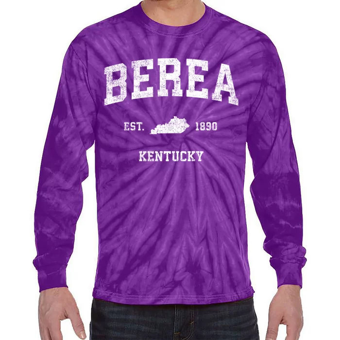 Berea Kentucky Ky Vintage Athletic Sports Tie-Dye Long Sleeve Shirt