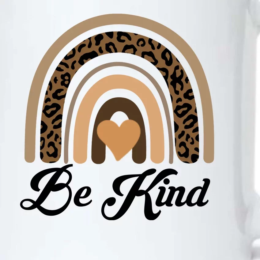 Be Kind, Kindness Matters Leopard Rainbow Cute Fall Autumn Black Color Changing Mug