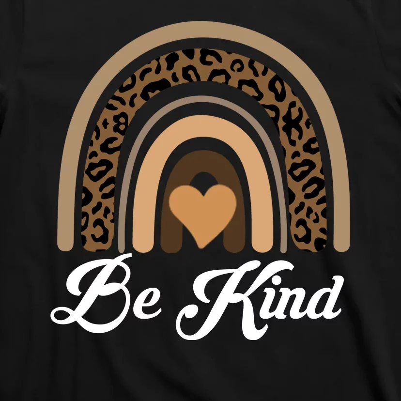 Be Kind, Kindness Matters Leopard Rainbow Cute Fall Autumn T-Shirt