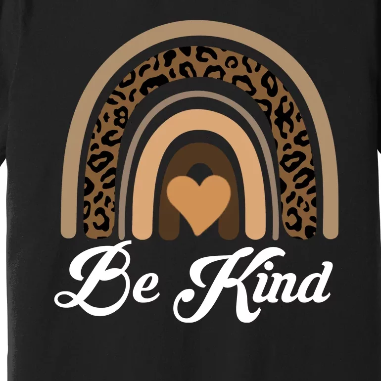 Be Kind, Kindness Matters Leopard Rainbow Cute Fall Autumn Premium T-Shirt