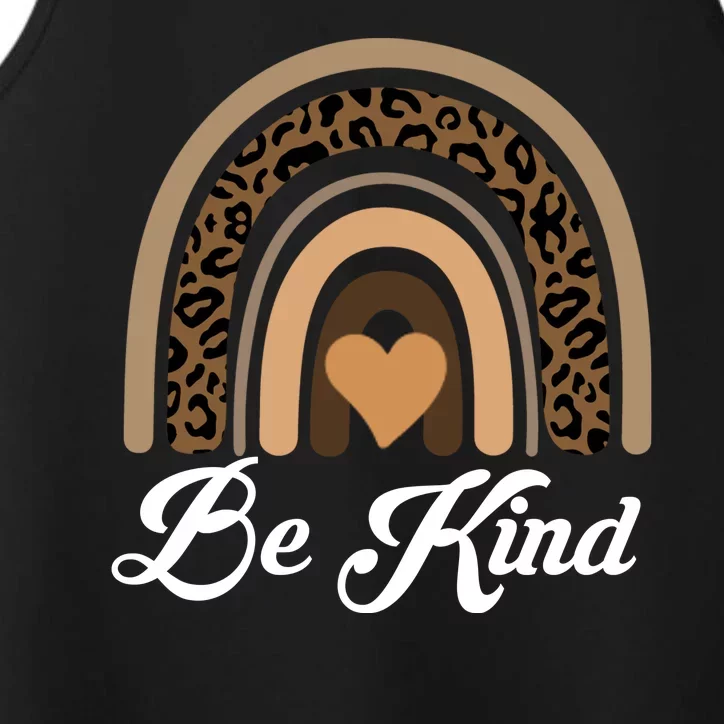 Be Kind, Kindness Matters Leopard Rainbow Cute Fall Autumn Performance Tank