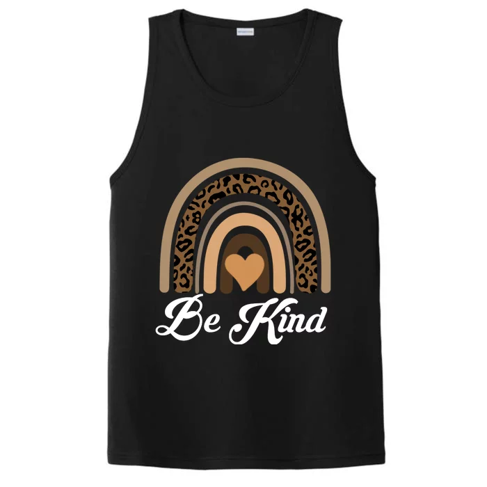 Be Kind, Kindness Matters Leopard Rainbow Cute Fall Autumn Performance Tank