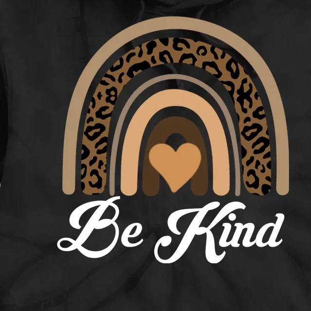 Be Kind, Kindness Matters Leopard Rainbow Cute Fall Autumn Tie Dye Hoodie