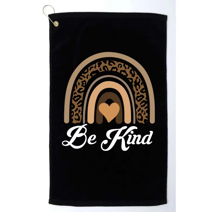 Be Kind, Kindness Matters Leopard Rainbow Cute Fall Autumn Platinum Collection Golf Towel