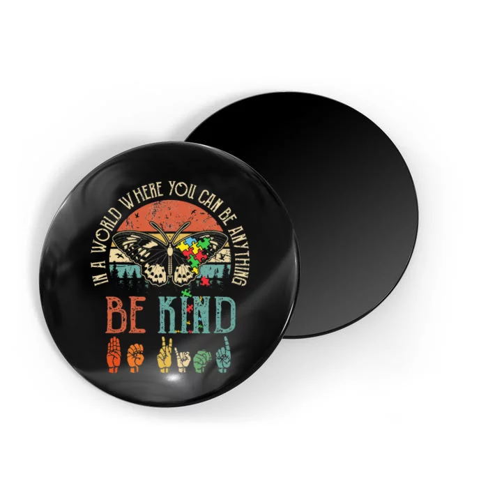 Be Kind Kindness For  Autism Awareness Magnet