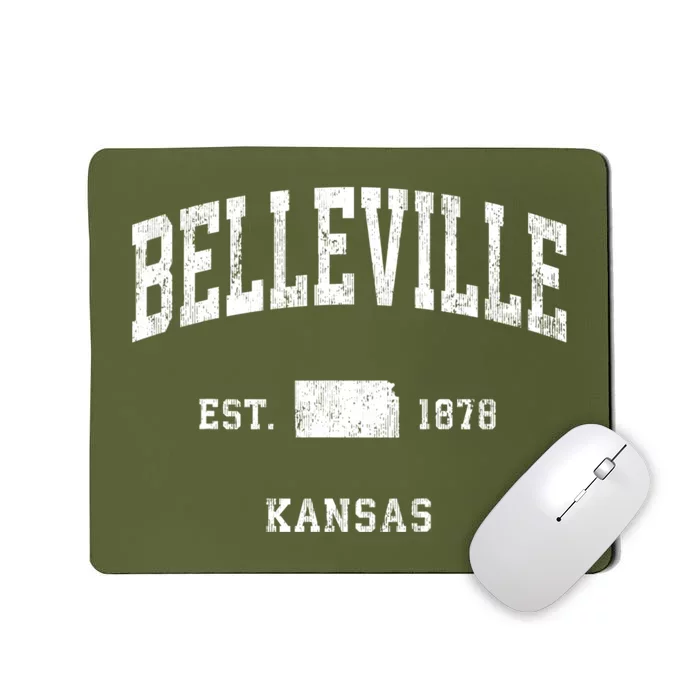 Belleville Kansas Ks Vintage Athletic Mousepad