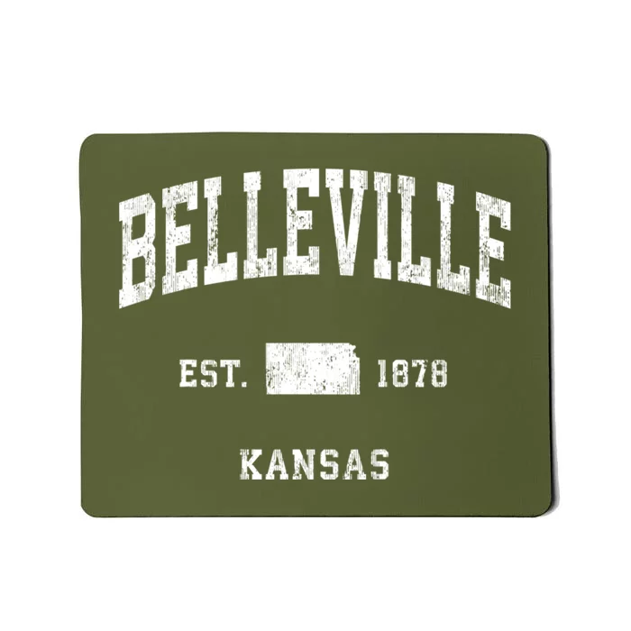 Belleville Kansas Ks Vintage Athletic Mousepad