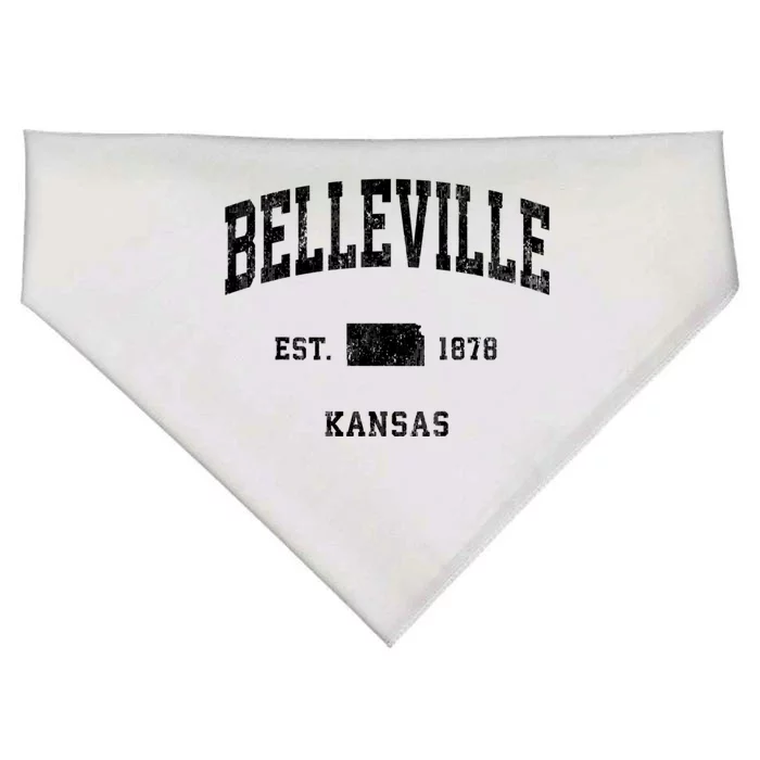 Belleville Kansas Ks Vintage Athletic USA-Made Doggie Bandana