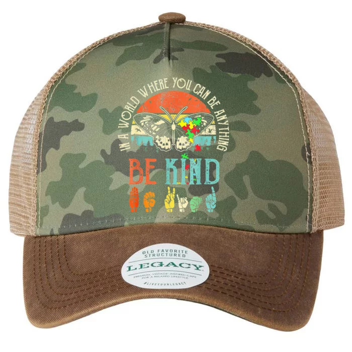 Be Kind Kindness For Autism Awareness Legacy Tie Dye Trucker Hat