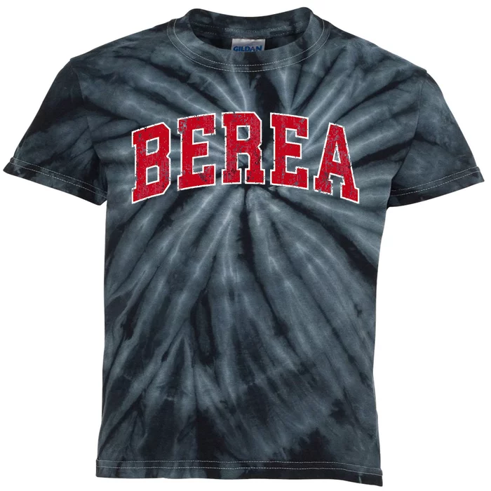 Berea Kentucky Ky Vintage Sports Design Red Design Kids Tie-Dye T-Shirt